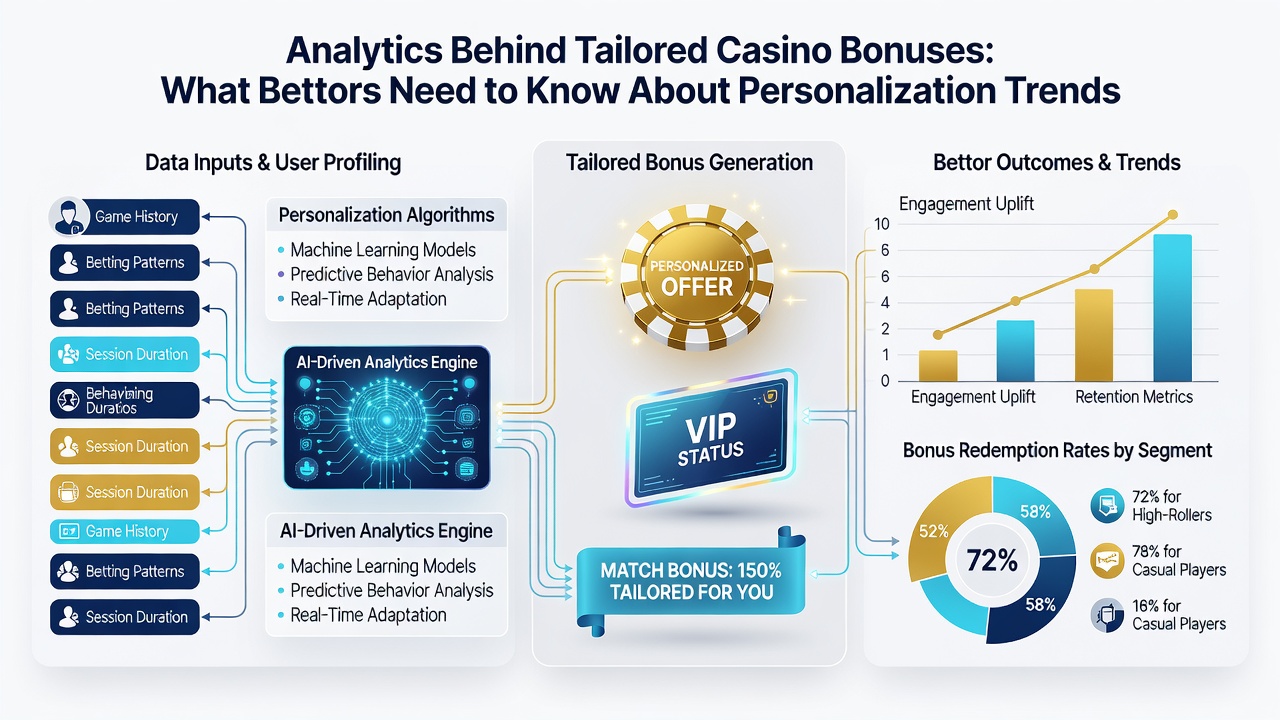 Mobile interface displaying a personalized casino bonus offer generated from player analytics