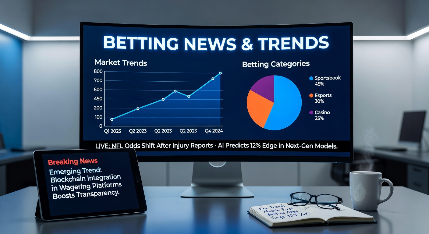 BetMGM logo with financial charts showing revenue trends in the background