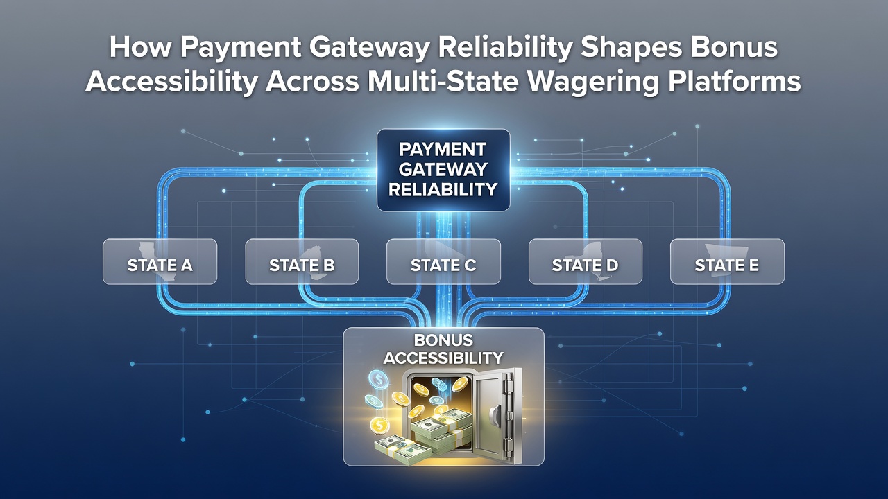 Payment gateway interfaces displayed across multiple state-regulated betting platforms showing transaction flows and bonus eligibility indicators