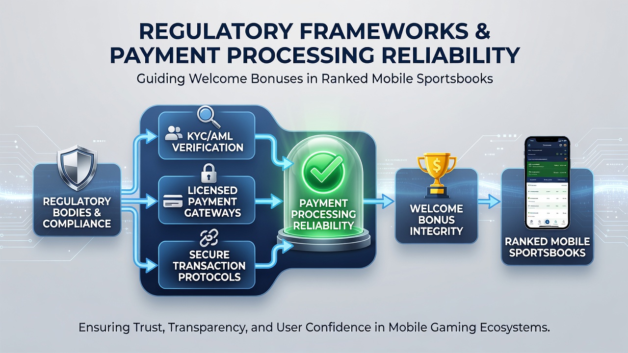 Regulatory oversight panels reviewing payment protocols for mobile sportsbook welcome bonuses during a 2026 compliance session