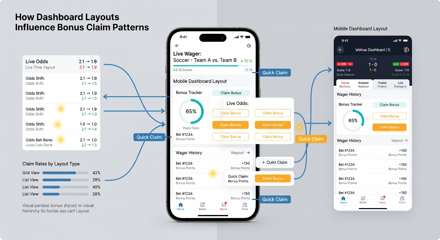 Close-up view of a live sports betting app interface highlighting bonus progress trackers and claim options alongside match statistics